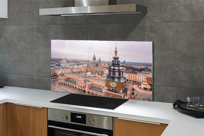 Kitchen Splashback Krakow Panorama winter churches