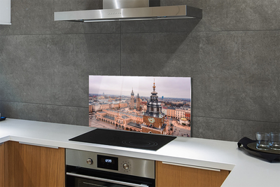 Kitchen Splashback Krakow Panorama winter churches