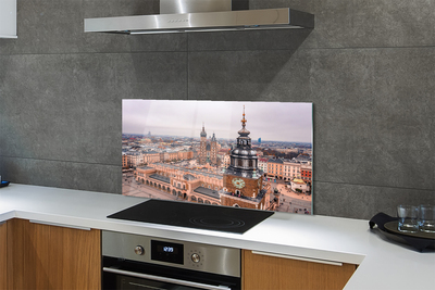 Kitchen Splashback Krakow Panorama winter churches