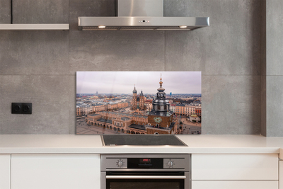 Kitchen Splashback Krakow Panorama winter churches