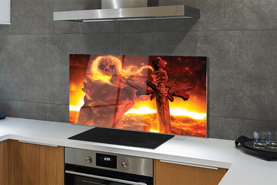 Kitchen Splashback Terrible sword-shaped