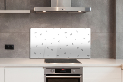 Kitchen Splashback gray birds