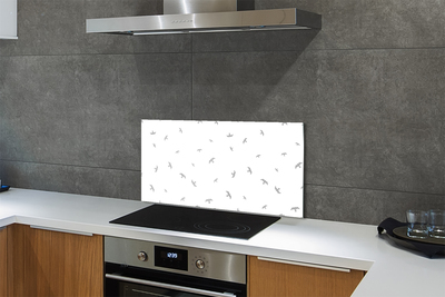 Kitchen Splashback gray birds
