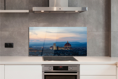 Kitchen Splashback Italy Cathedral Panoramic night