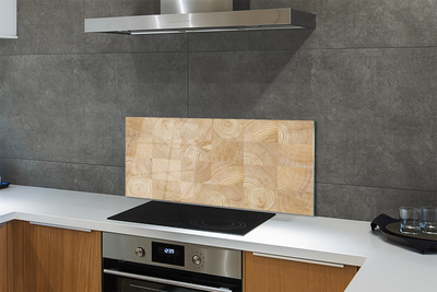 Kitchen Splashback Wood grain cube