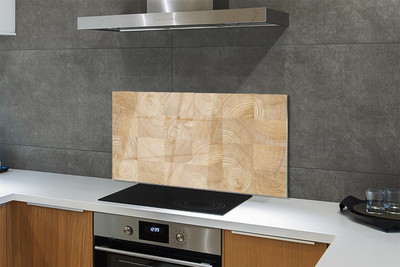 Kitchen Splashback Wood grain cube
