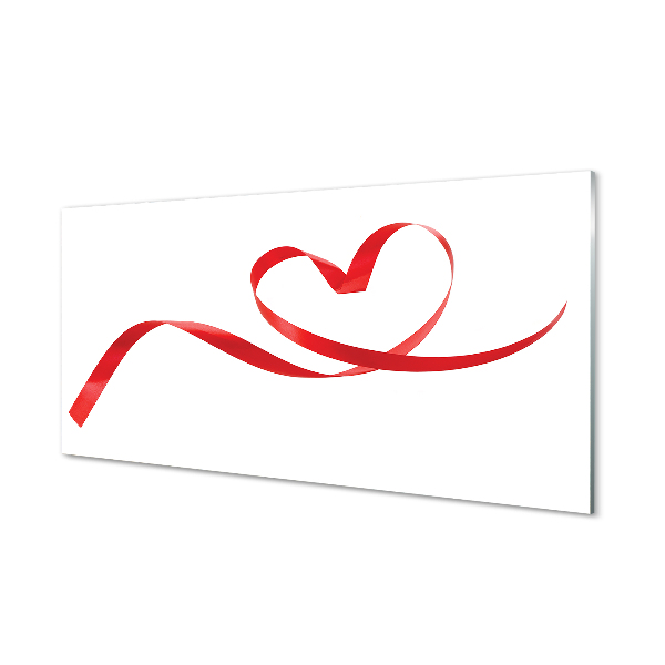 Kitchen Splashback heart ribbon
