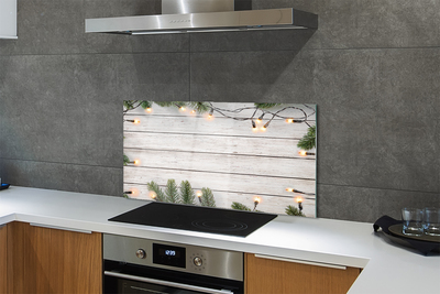 Kitchen Splashback Kindling light wood