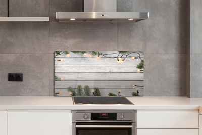 Kitchen Splashback Kindling light wood