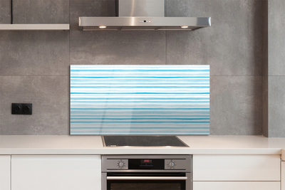 Kitchen Splashback blue stripes