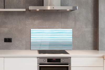 Kitchen Splashback blue stripes
