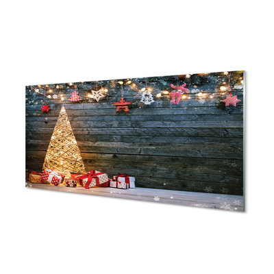Kitchen Splashback Christmas tree decorations card