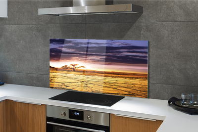 Kitchen Splashback Clouds tree sky