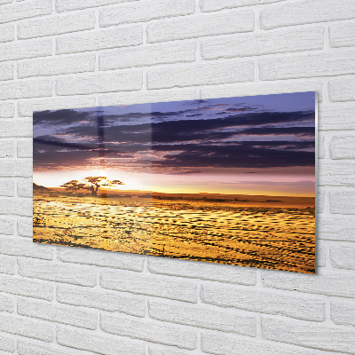 Kitchen Splashback Clouds tree sky