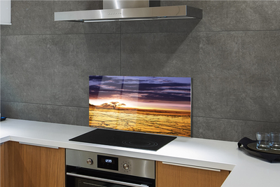 Kitchen Splashback Clouds tree sky