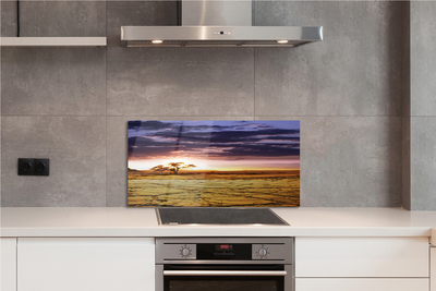 Kitchen Splashback Clouds tree sky