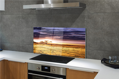 Kitchen Splashback Clouds tree sky