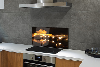 Kitchen Splashback Rome bridge river night