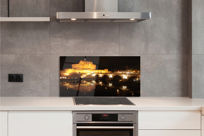 Kitchen Splashback Rome bridge river night