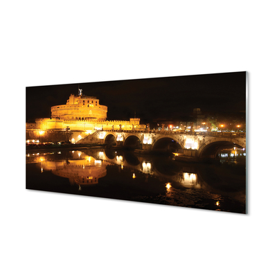 Kitchen Splashback Rome bridge river night