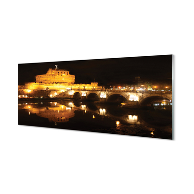 Kitchen Splashback Rome bridge river night