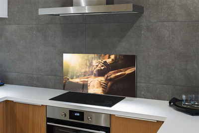 Kitchen Splashback Jesus wood