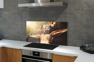 Kitchen Splashback Jesus wood