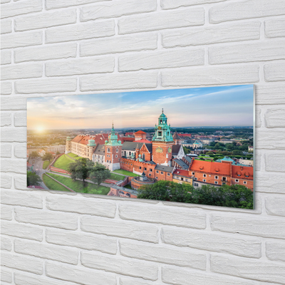 Kitchen Splashback Krakow castle sunrise panorama