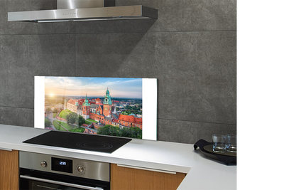 Kitchen Splashback Krakow castle sunrise panorama