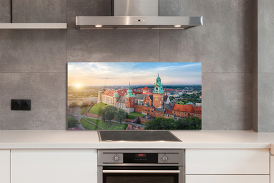 Kitchen Splashback Krakow castle sunrise panorama