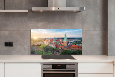 Kitchen Splashback Krakow castle sunrise panorama