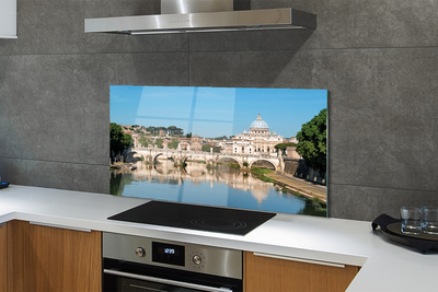 Kitchen Splashback Rome river bridges