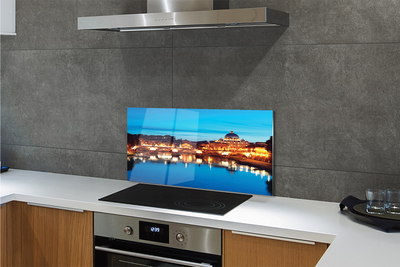 Kitchen Splashback Rome bridge river sunset