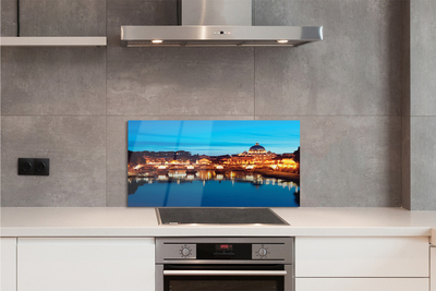 Kitchen Splashback Rome bridge river sunset