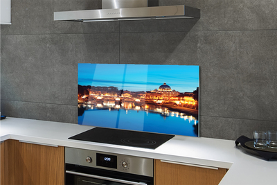 Kitchen Splashback Rome bridge river sunset