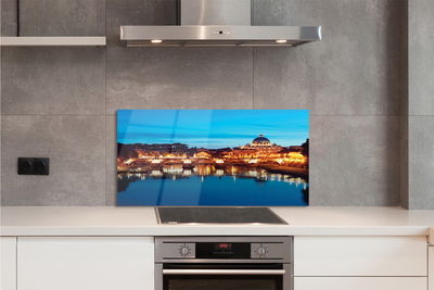 Kitchen Splashback Rome bridge river sunset