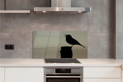Kitchen Splashback black bird