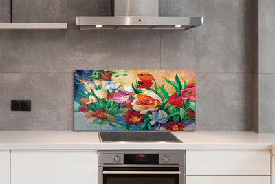 Kitchen Splashback flowers