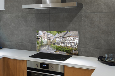 Kitchen Splashback Germany old buildings River