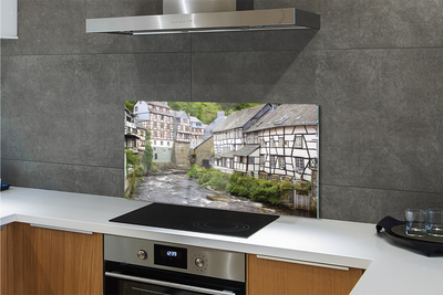 Kitchen Splashback Germany old buildings River