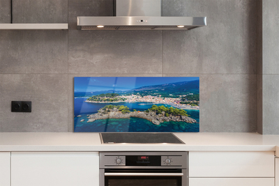 Kitchen Splashback City of the Sea Panorama Greece