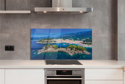 Kitchen Splashback City of the Sea Panorama Greece