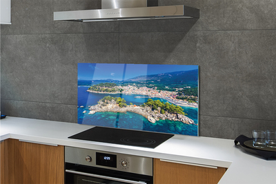 Kitchen Splashback City of the Sea Panorama Greece