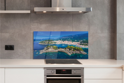 Kitchen Splashback City of the Sea Panorama Greece