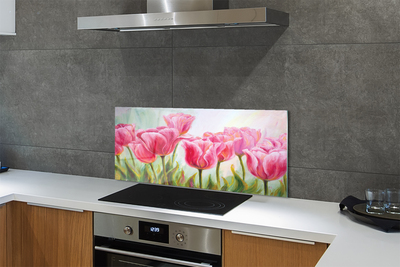 Kitchen Splashback tulips pictures