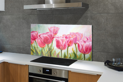 Kitchen Splashback tulips pictures