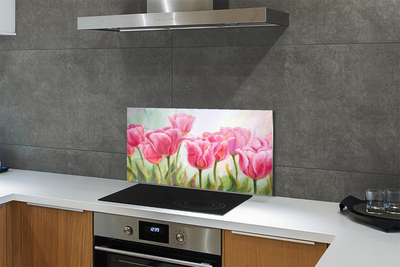 Kitchen Splashback tulips pictures