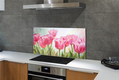 Kitchen Splashback tulips pictures