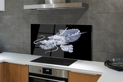 Kitchen Splashback Japanese dragon head