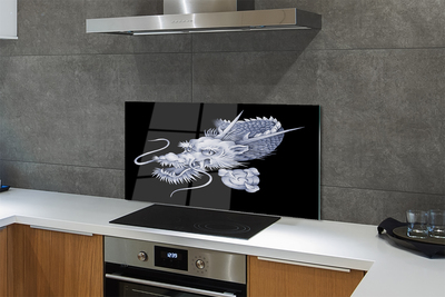 Kitchen Splashback Japanese dragon head